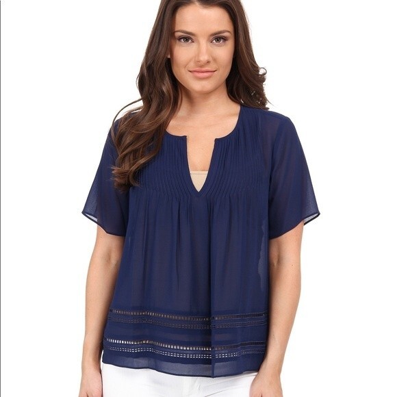 NEW Michael Kors Navy Blouse - Picture 8 of 9